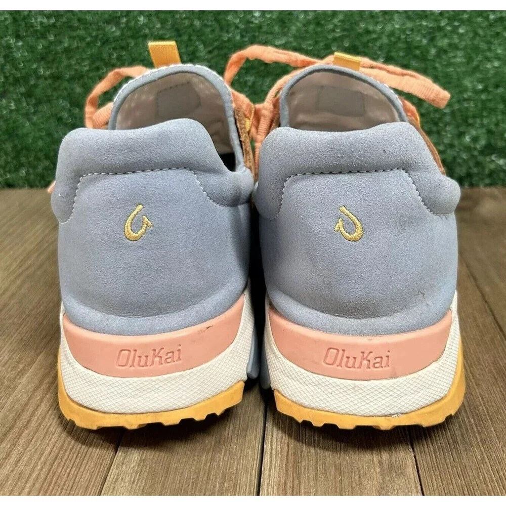 Olukai Wailuku Womens 10 Bright Ice White Water Sneakers Athletic Running